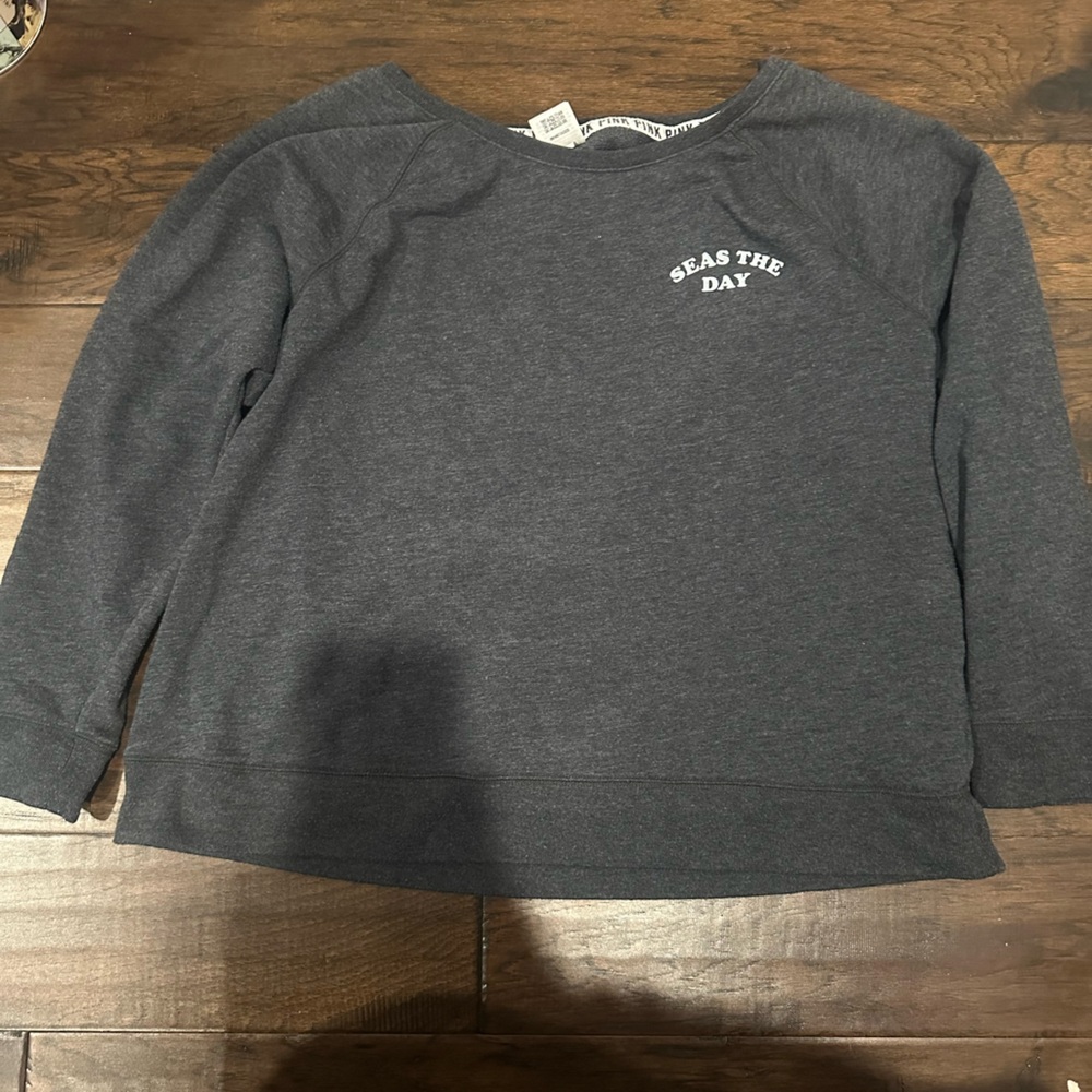 Woman’s Pink Gray Sweater